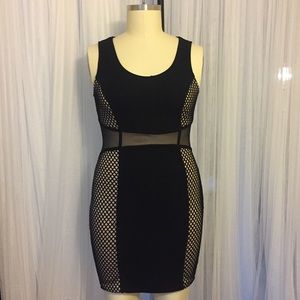 🚨Black Nude and Mesh Bodycon